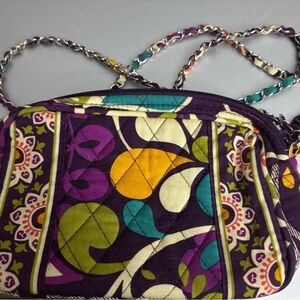 Vera Bradley Silver Chain Strap Crossbody Mini Purse
